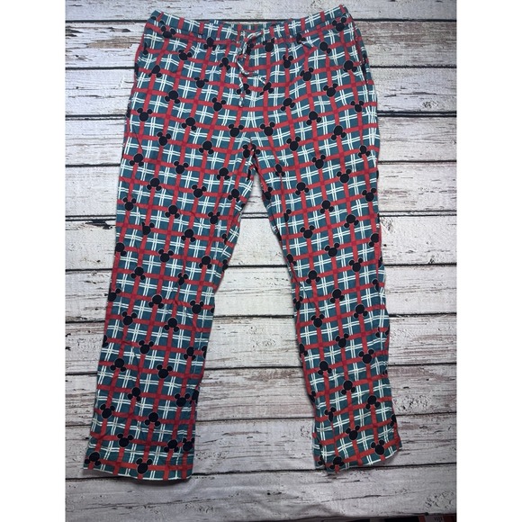 Hanna Andersson Other - Hanna Andersson Mickey Christmas Cotton Flannel Lounge Pajama Pants‎ Bottoms L